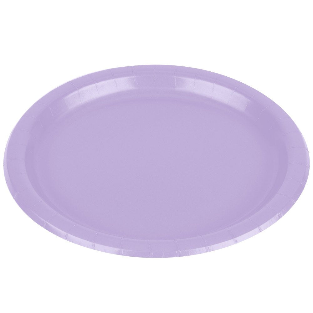 Lavender Round Paper Plates - 10' (20 Pc) - Perfect For Parties, Picnics, & Everyday Meals