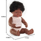 Miniland Doll 15'' African Boy (Box) - Made In Spain, Anatomically Correct, Quality