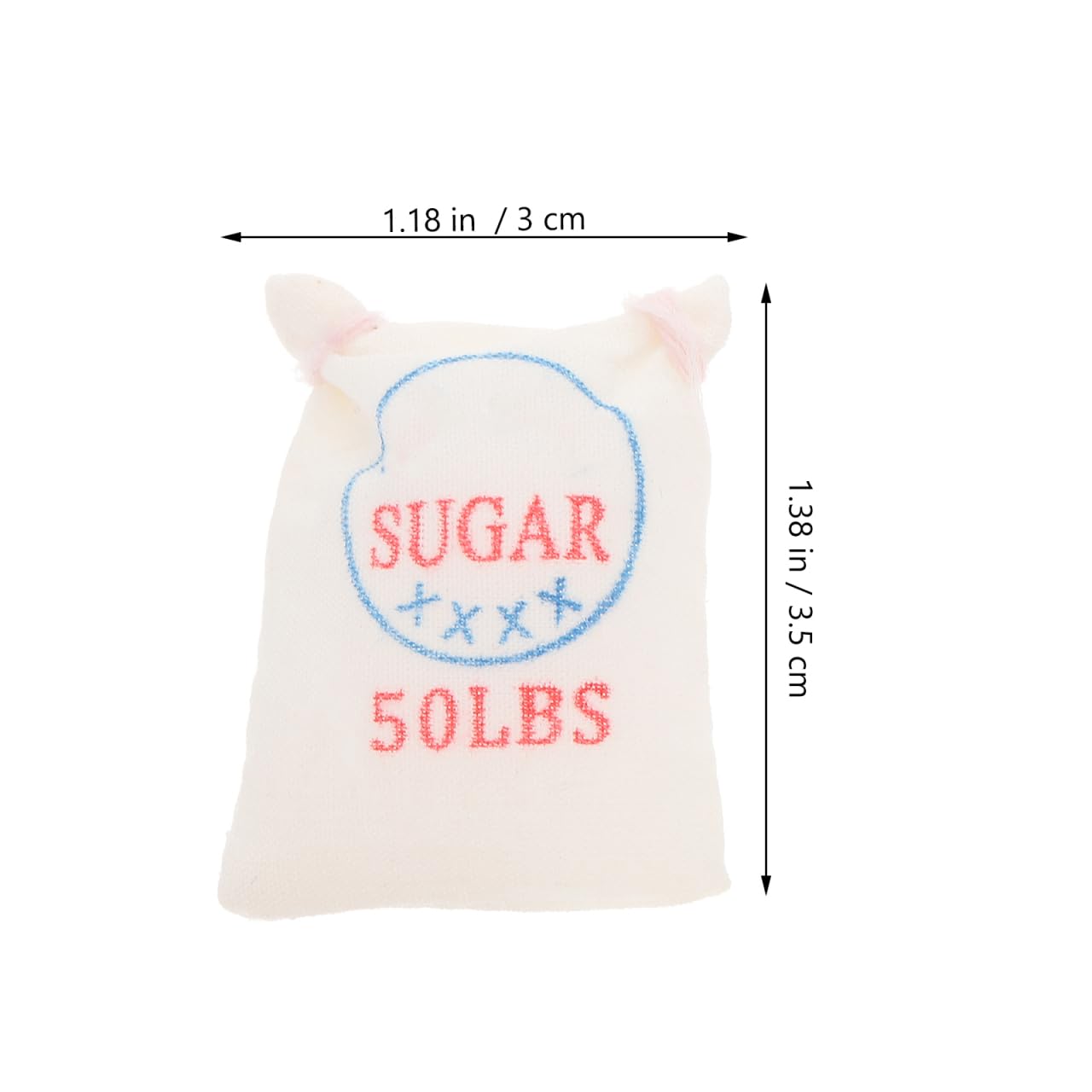 6pcs Mini Flour Cloth Bag Toy House Ornament Decorations Dollhouse Miniature Salt Miniature Flour Bag Dollhouse Dollhouse Sugar Packet White