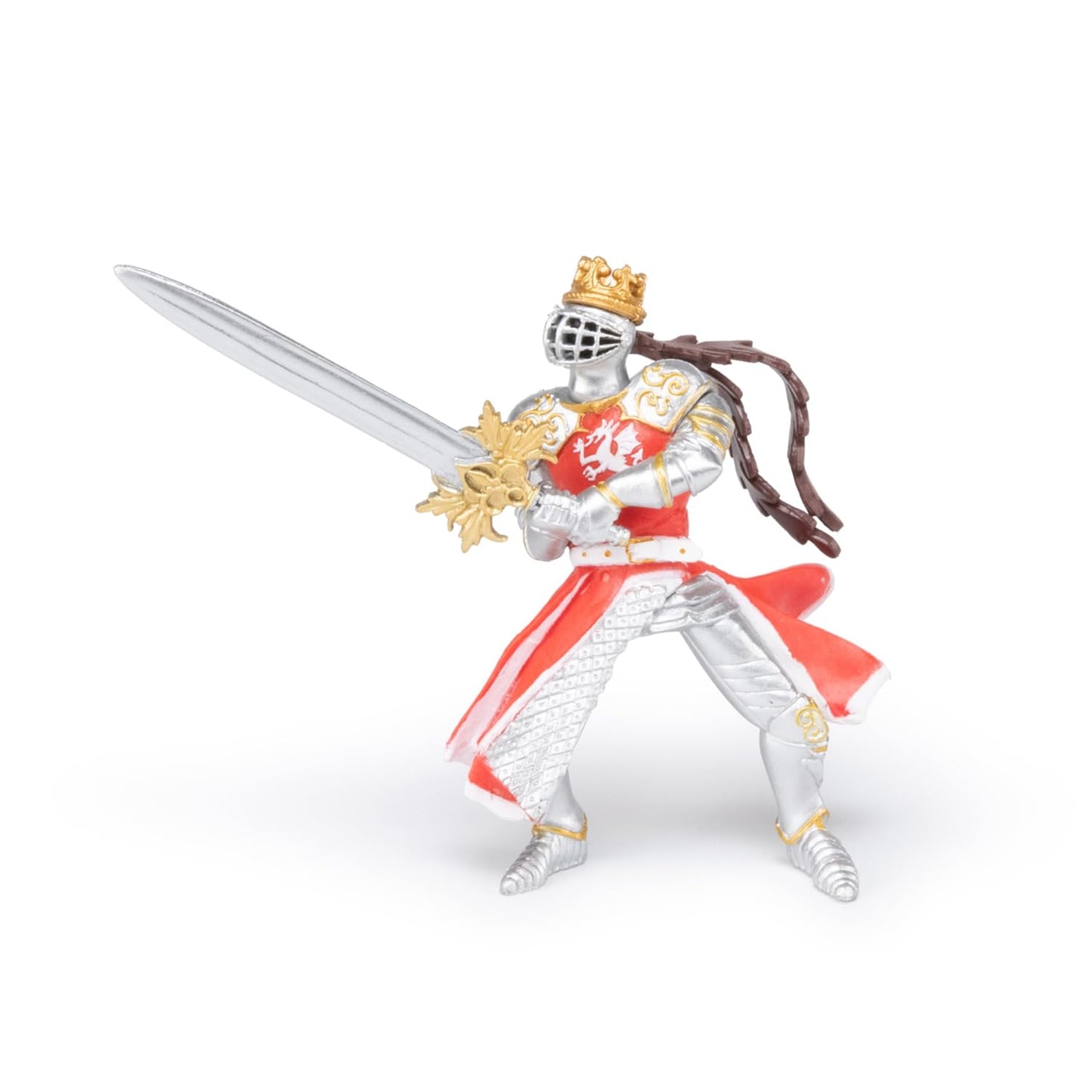 Papo Dragon King Figurine - Hand-Painted Medieval Fantasy - 3.54" Multicolor - Model 39797 - Collectible for Ages 3+