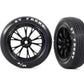 Traxxas 9474 Tires & Wheels, Assembled, glued (Weld Gloss Black Wheels, Tires, Foam Inserts) (Front) (2)