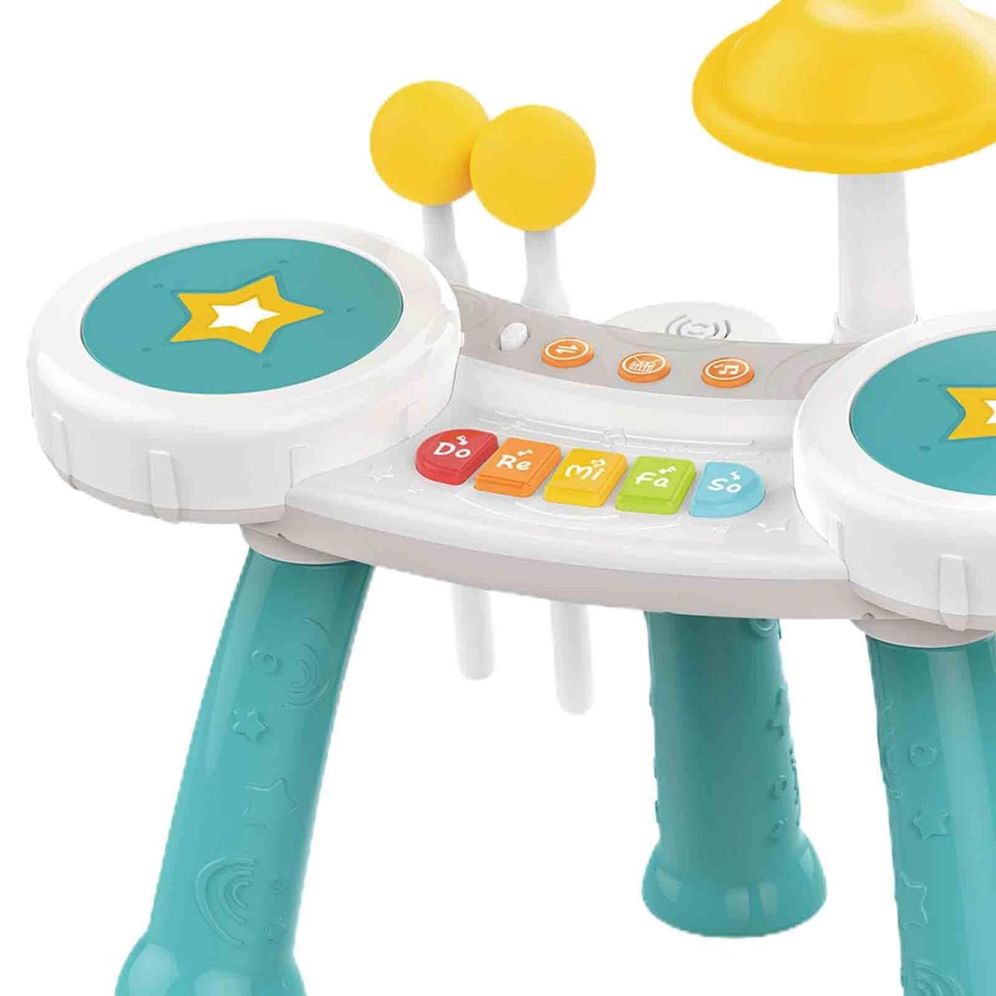 Fashion My Day Kids Drum Toy Preschool Learning Toy Baby Drum Piano Set For Kids Boys Gifts Blue