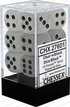 DND Dice Set-Chessex D&D Dice-16mm Frosted Clear and Black Plastic Polyhedral Dice Set-Dungeons and Dragons Dice Includes 12 Dic