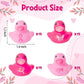 Haooryx 60Pcs Macaron Color Miniature Rubber Duckies Mini Pastel Float Ducky Pool Toy Novelty Squeeze Smile Ducks For Kids Birth