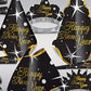 Beistle Happy New Year Shimmer Assortment For 10 People Hats, Tiaras, Noisemaker Horns-Party Favors And Supplies, One Size, Blac