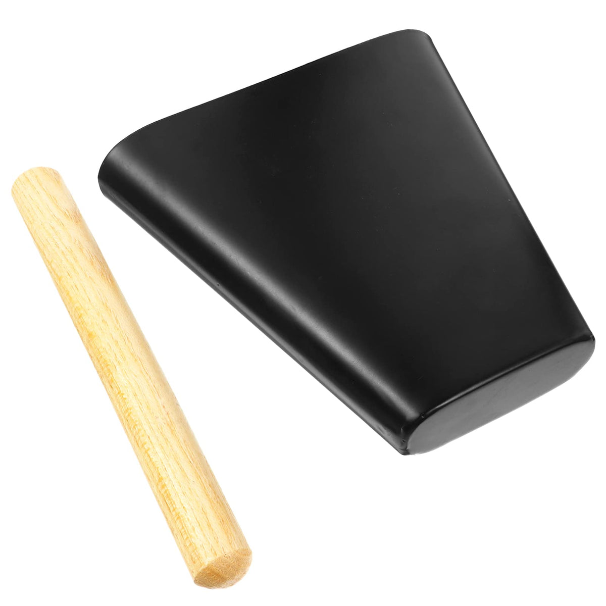 Artibetter Cowbell With Stick Kids Percussion Instrument Drum Cowbell Beater Stick Children Cheering Bell Metal Balck Noise Make