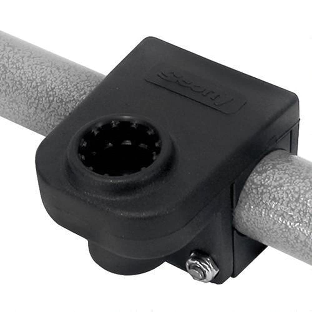 Scotty #245-BK Rail Mounting Adapter, 1-1/4  Square or Round Rail