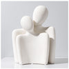 Katoonx Hugging Couple Statues Ceramic Lover Figurine Characters Coffee Table Decor (White)