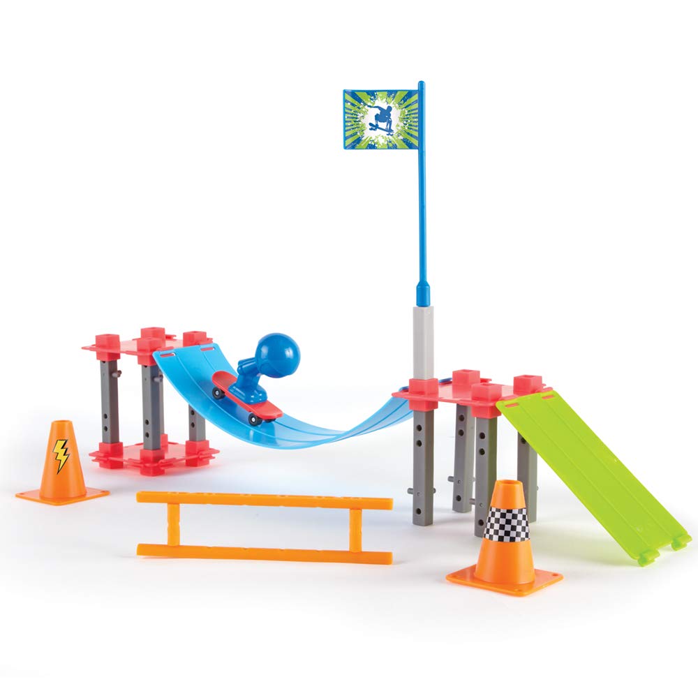 Learning Resources Skate Park Engineering & Design Building Set, Engineering Toy, Stem Toy, Science For Kids, Fun Science Toy, 43 Pieces, Ages 5+