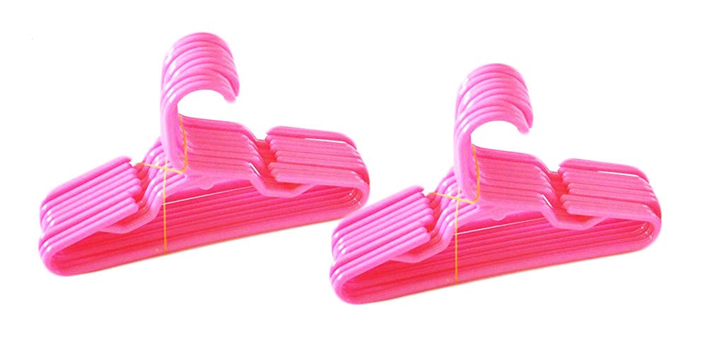 MyBrittanys 24 Pink Hangers Compatible with 18 Inch Girl Doll Clothes- 18 Inch Doll Clothes Hangers