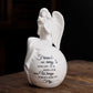 Ceramic Angel Lighted Up Collectible Figurines Best Friendship Gift Sitting Angel Hold Dove On Hand With Essential Quote Night L
