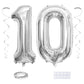 Maigendoo Jumbo 10 Number Balloon 40 Inch Large Digit Balloons Huge Helium Balloon Foil Mylar Balloon With Swirl Decorations For