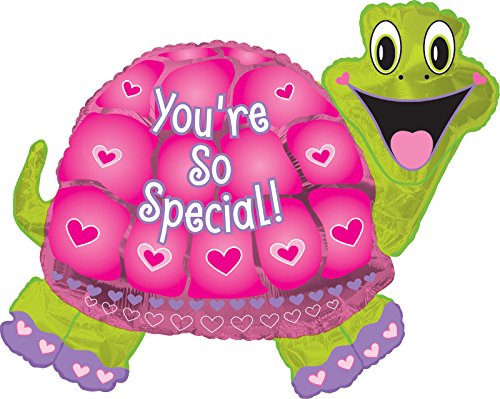 Creative Converting CTI Mylar Balloons, Youre So Special Turtle, 31, Pink/Green pack of 5
