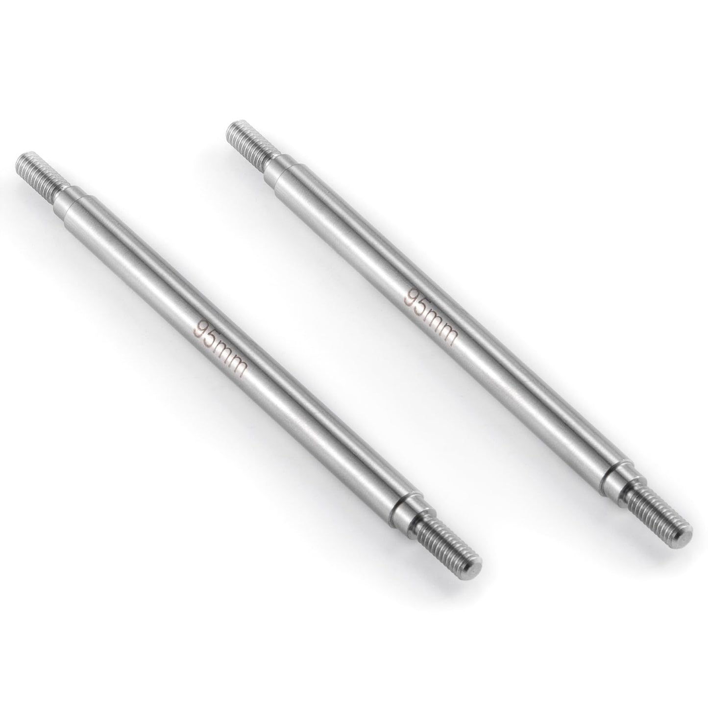 RCHUBAM 2Pcs Stainless Steel RC Links 1 Pair RC Steering Linkage Set M4 x 50mm/55mm/60mm/70mm/75mm~155mm Compatible with 1/10 Sc