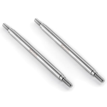 RCHUBAM 2Pcs Stainless Steel RC Links 1 Pair RC Steering Linkage Set M4 x 50mm/55mm/60mm/70mm/75mm~155mm Compatible with 1/10 Sc