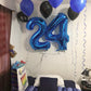 Navy Blue 4 Balloon, Number Balloon 40 Inch, 4Th Blue Party Decorations, Four Large Numbers For Party Decor, Number 4 Balloon