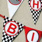 Race Car Birthday Banner Pennant