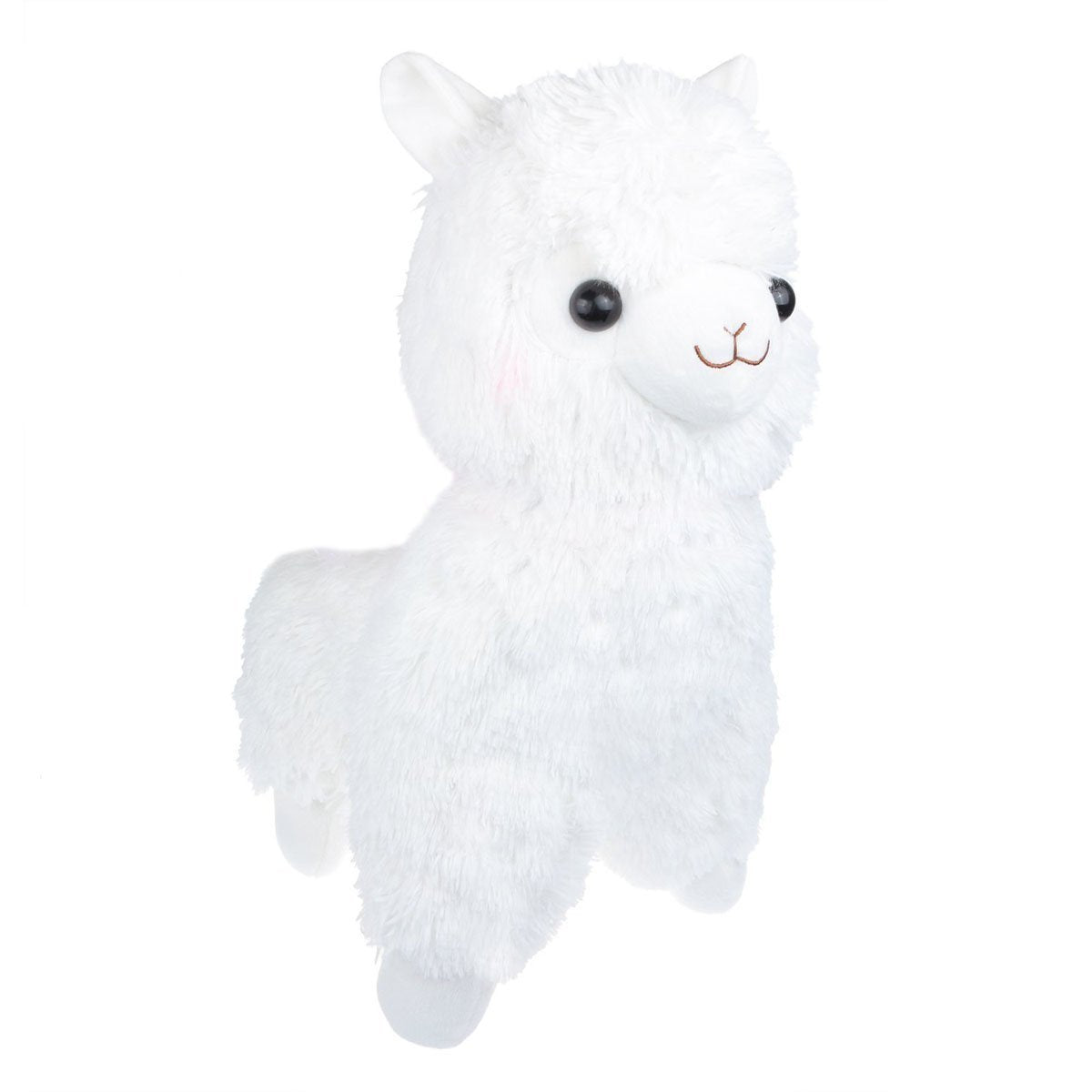 Tollion Cuddly White Alpaca Llama Lamb Toy -7' Stuffed Animal Cushion Plush Doll Valentine Gift New Baby Gift Graduate Gift Lovers Anniversary Fiesta Gift For Girlfriend Children Friends