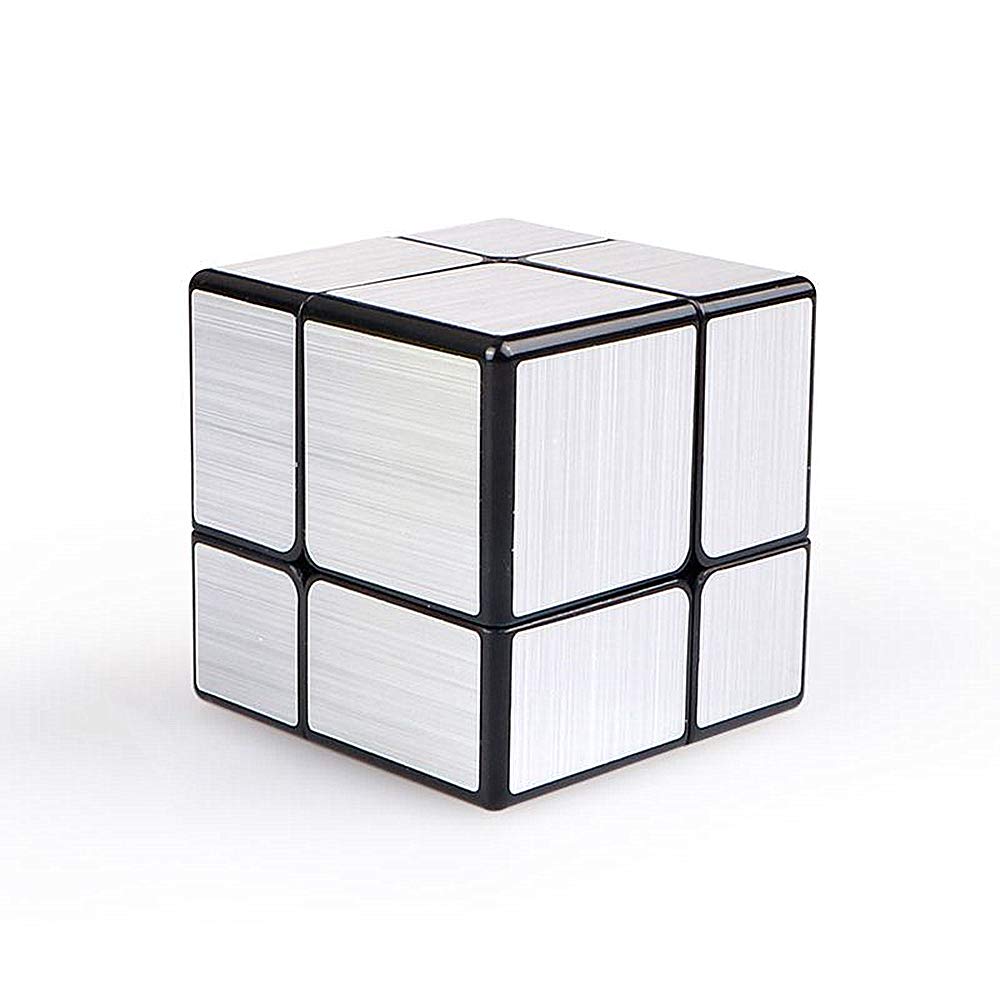 Liangcuber Qy Toys Mirror Cube 2X2 Speed Cube 2X2X2 Mirror Blocks Shaped Puzzle Silver Version