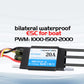 Dh 20A 2-4S Waterproof Brushless Esc Electronic Speed Controller With 5.5V/4A Bec And Xt60 3.5Mm Banana Head Connector For Model
