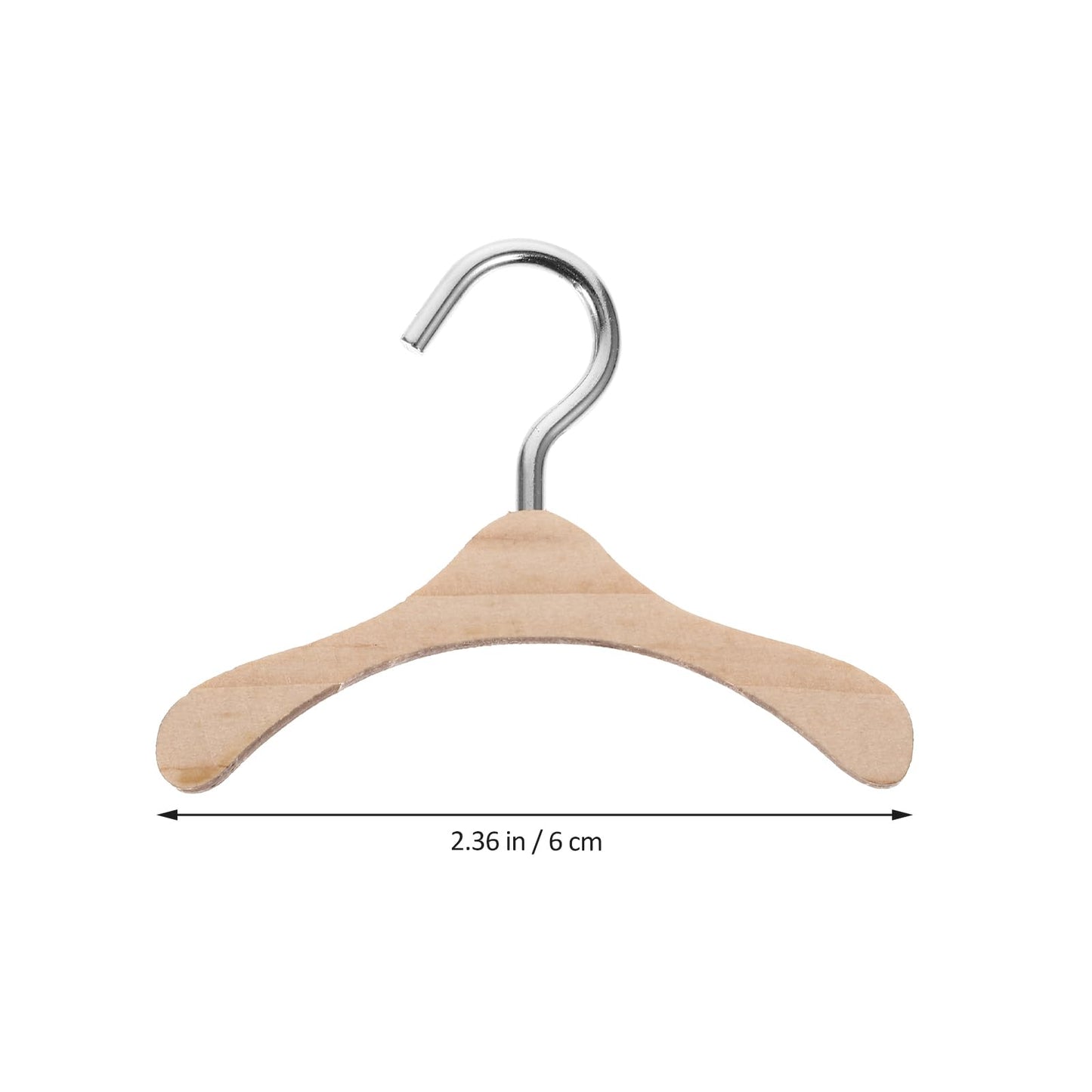 Iplusmile Mini Wooden Dolls Clothes Hanger: 10Pcs Miniature Clothes Hangers Wardrobe Furniture Accessories For Dollhouse Supplie