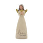 Feather & Grace Angel Figurine, Love You More Heart, 6 inch Stone Resin, Model BB-1911-12691