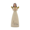 Feather & Grace Angel Figurine, Love You More Heart, 6 inch Stone Resin, Model BB-1911-12691