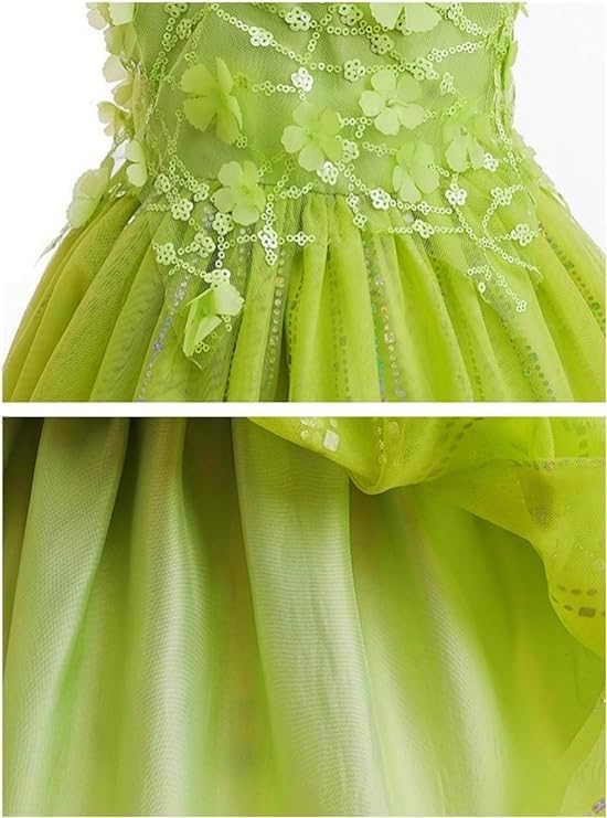 Zkr Tinkerbell Fairy Costume Dress Toddler Girl Kid 7-8 Years