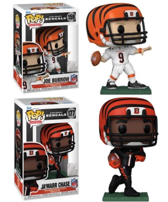 Funko Joe Burrow/Ja 'Marr Chase (Cincinnati Bengals) Nfl Pop! Combo (2)