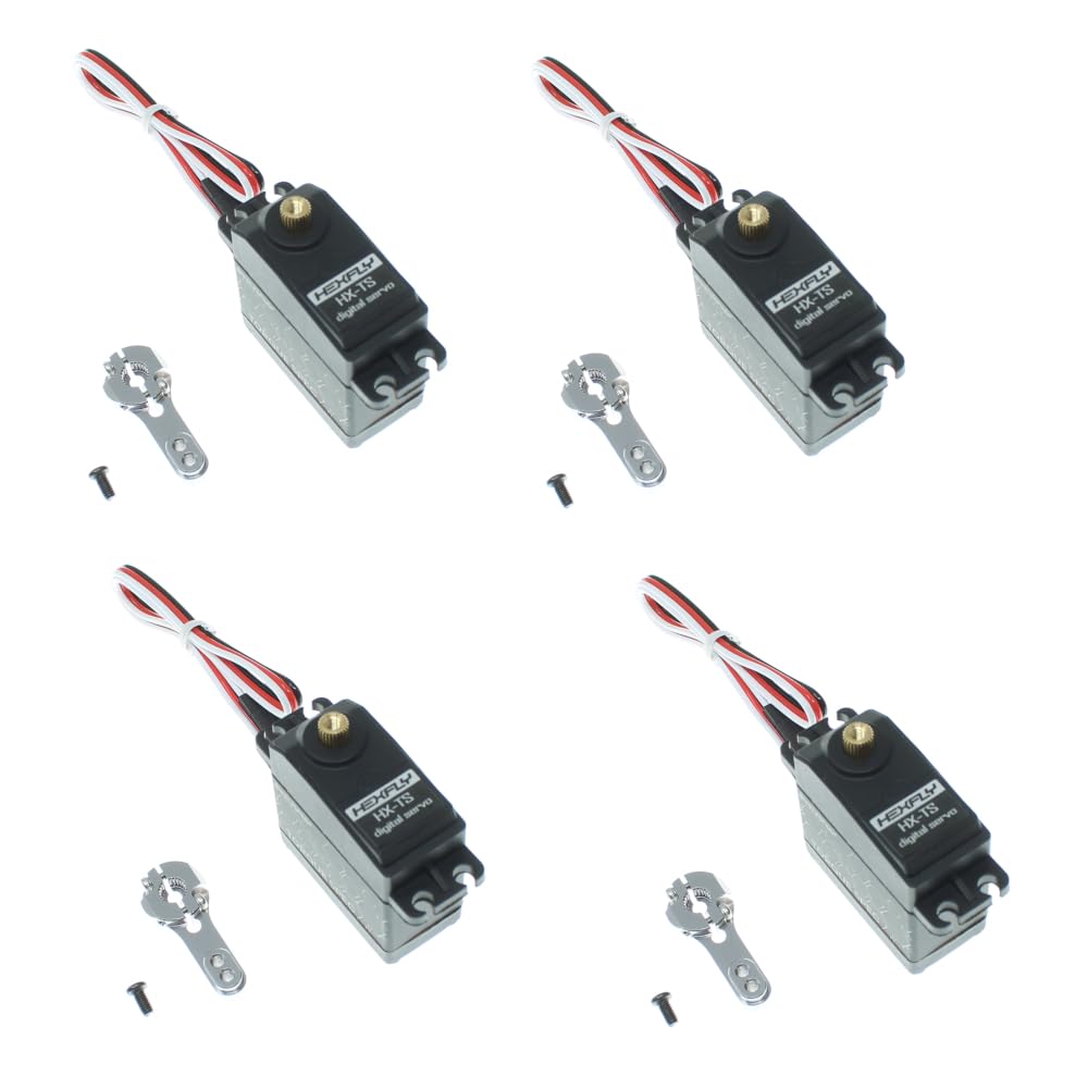 Hexfly by Redcat Torque Spec Servo 4-Pack (Includes Metal Servo Horns) 25KG @ 5V, 35KG @ 7.4V, 42KG @ 8.4V