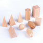 Bohs 3D Shapes Guess Game - 10 Sets Bulk Supplies - Solid Figures Geometry Miniature Set In Mystery Bag - Wooden Montessori Toys