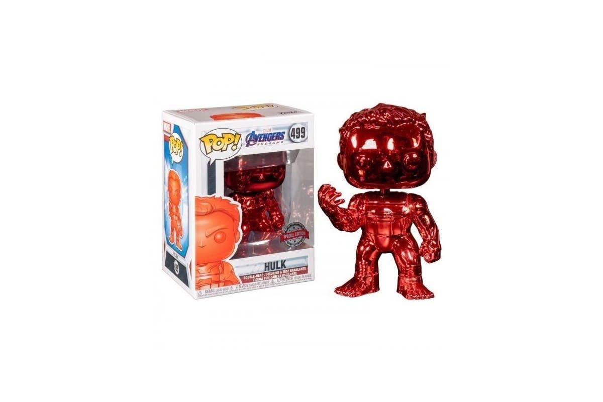 Funko POP! Marvel Hulk Vinyl Figure #499 - Exclusive Red Chrome Collectible
