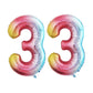 Goer 2 Pcs 42 Inch Rainbow Foil Balloons Number 3,Huge Number Balloons For 3Rd 33Rd Birthday Party Supplies Anniversary Decorations