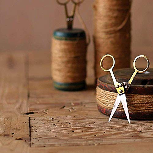 Set Of Three Wooden Spools With Jute Twine And Scissors