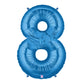 Betallic 40 Inch Megaloon Blue Number 8 Balloon