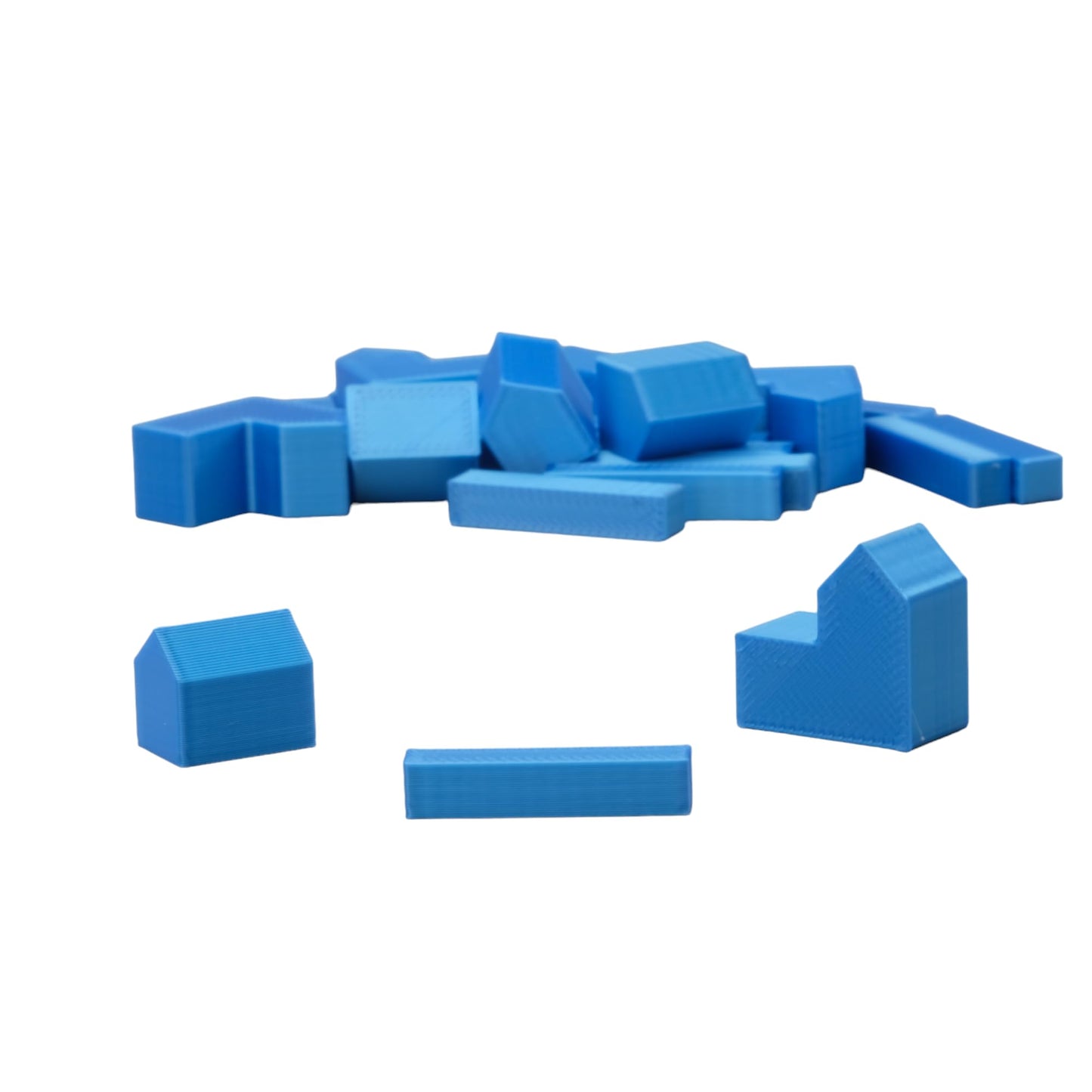 BKPrint3D Replacement Pieces for Catan Board Game | Settlers Pieces | 82 Colors | Base Set | (48_Silk_Blue)