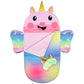 Baby Doll Sleeping Bag Toy Playset Rainbow Unicorn Doll Bedding Slumber Bed Accessories With Eye Mask Doll Unicorn Style Sleepin