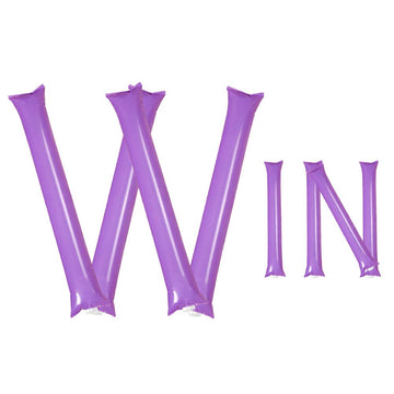 Hooshing 40Pcs Purple Thunder Sticks Inflatable Noisemakers Cheerleading Plastic Clap Hands Outfit For Cheering Basketball Party