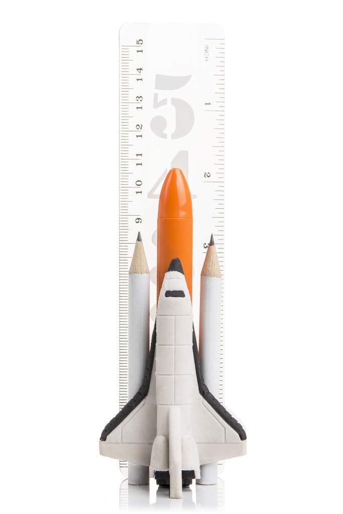 SUCK UK Fun Space Set Childrens Pencil Eraser (Space Shuttle Stationery)