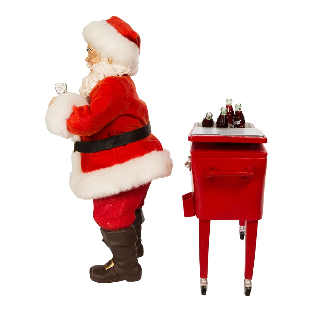 Coke Santa with Table Cooler, 2 Piece Set