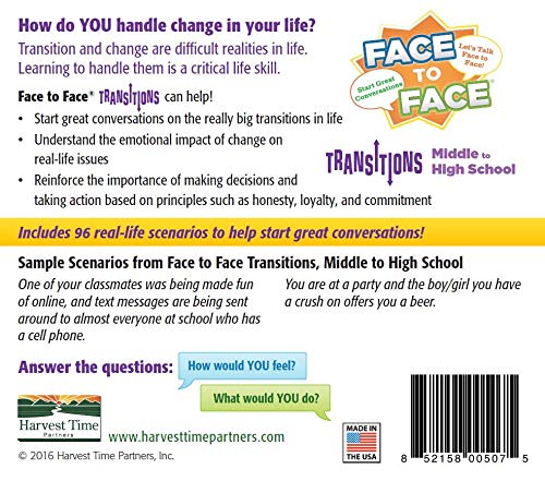 Face To Face Transitions Card Game (Middle To High School Edition) - Communication Development For Important Life Transitions, A