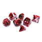 CREEBUY DND Dice Set Red Mix White Dice for Dungeon and Dragons D&D MTG 7-Die RPG Polyhedral Dice