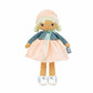Kaloo Tendresse My First Fabric Doll Chloe K 9.75” Medium Soft Plush Figure In Peach And Striped Dress, Denim Jacket And Blonde Hair With Embroidered Face Machine Washable For Ages 0+, K963659