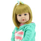 Babyfere Realistic Reborn Toddlers Dolls Girls Blond Hair Look Real Soft Vinyl Toddler Dolls Silicone 24 Inches With Clothes