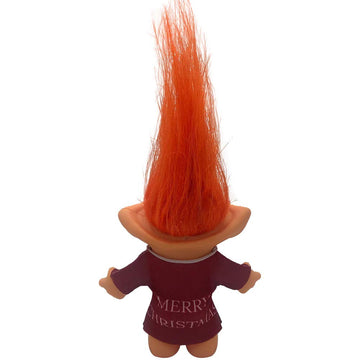 Lucky Troll Dolls,Vintage Troll Dolls,Christmas Dolls Chromatic Adorable For Collections, School Project, Arts And Crafts, Party Favors- 7.5' Tall(Include The Length Of Hair (Orange)