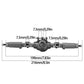 Hybdx Rc Cnc Aluminum Anodized Front And Rear Door Axle Kit Upgrade For 1/10 Rc Crawler Car Scx10 Ii 90046 90047 (Grey)