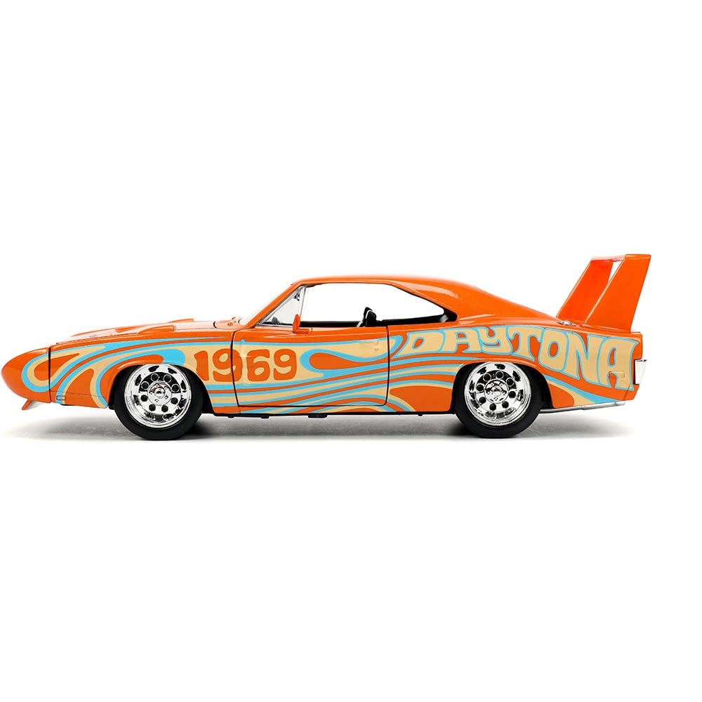 Jada Toys I Love The 60S 1:24 1969 Dodge Charger Daytona Die-Cast Car, Toys For Kids And Adults, Orange