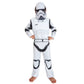Storm Costume Trooper Mask Kids Jumpsuit Helmet Full Sets Empire Outfits Role Play Halloween Accessories (White, Large)