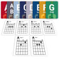 Infassic Guitar Chord Flash Cards - 48 Essential Chords for Acoustic & Electric Guitar - Perfect for Students & Teachers, 2.5 x 3.5