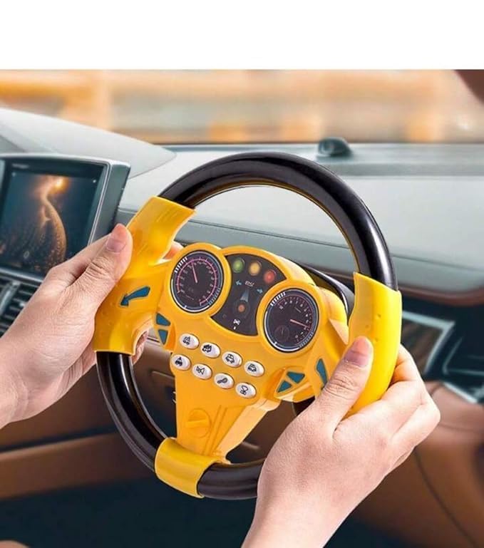 lizepto Steering Wheel Toy simulate Driving car Copilot Steering Wheel Electric Baby Toys with Sound Driving Vocal Toy Kids Musi